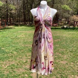 Donna Rico convertible watercolor halter dress size 4